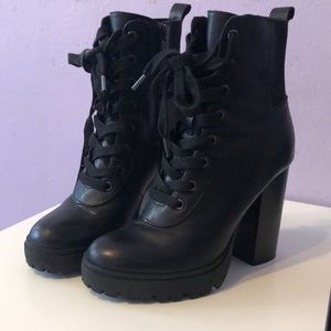Steve Madden lace up booties